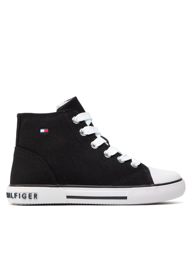 Tommy Hilfiger Кецове Tommy Hilfiger High Top Lace-Up Sneaker T3X4-32209-0890 M Черен