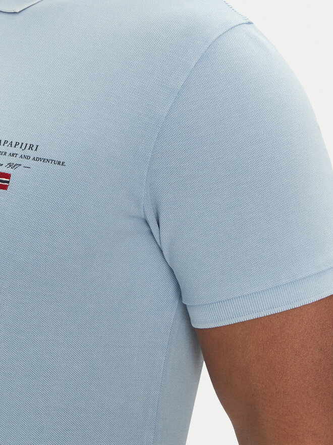 Napapijri Napapijri Poloshirt Elbas NP0A4GDL Himmelblau Regular Fit
