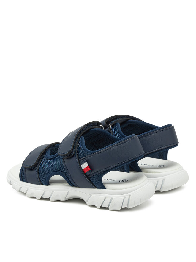 Tommy Hilfiger Sandały Tommy Hilfiger Velcro Sandal T1B2-33898-1591 S Granatowy