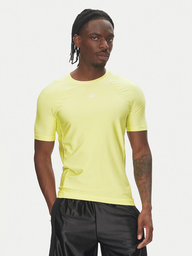 adidas adidas Marškinėliai Fashion Cut Line JD1286 Geltona Slim Fit