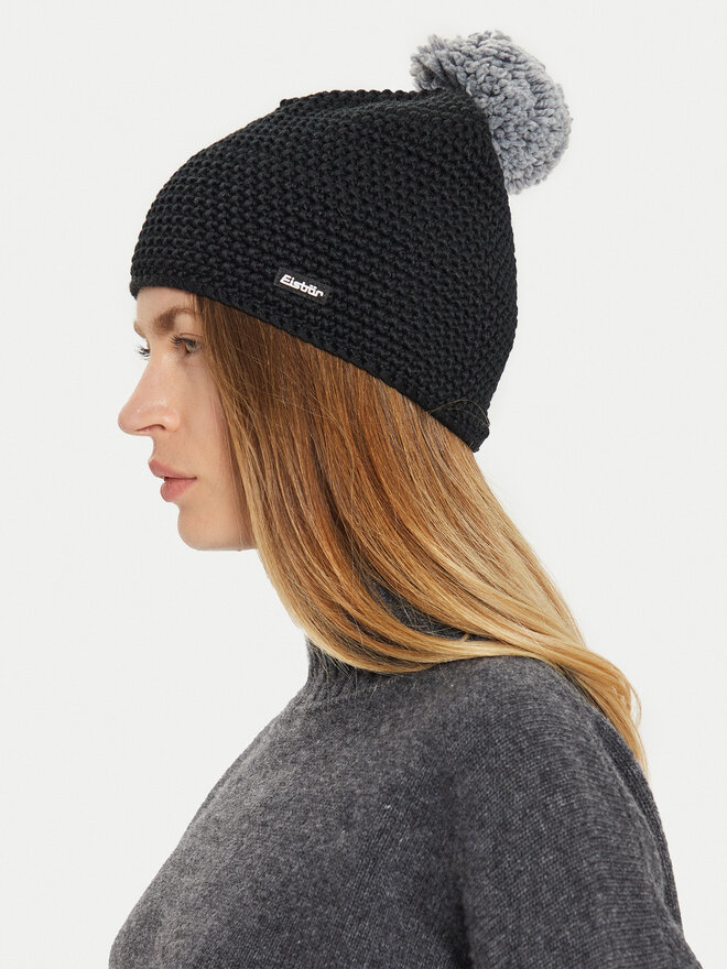 Eisbär Čiapka Eisbär Jamie Pompon Mü 30190 Čierna
