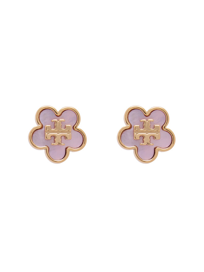 Tory Burch Сережки Tory Burch Mop Stud Earrings 157351 Рожевий