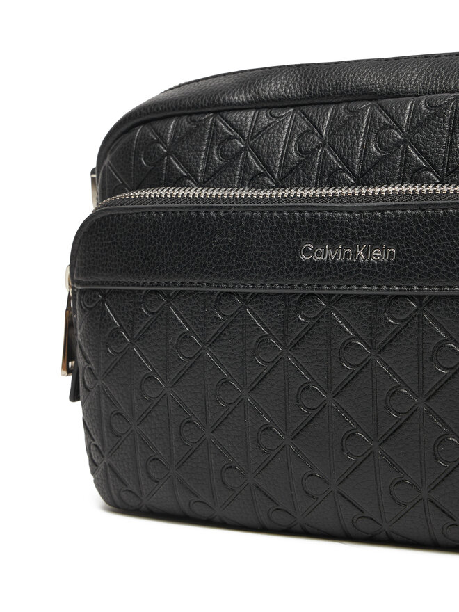 Calvin Klein Bandolera Calvin Klein Emblem Emboss Camera Bag LV04D3203G Negro