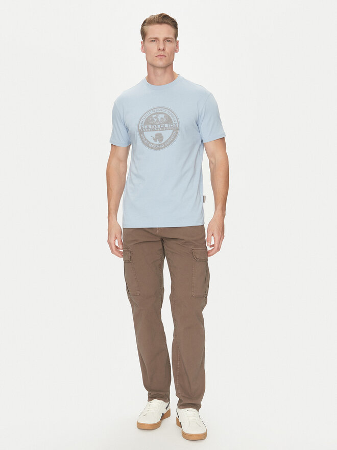 Napapijri Napapijri Camiseta S-Bollo NP0A4I3C Celeste Regular Fit