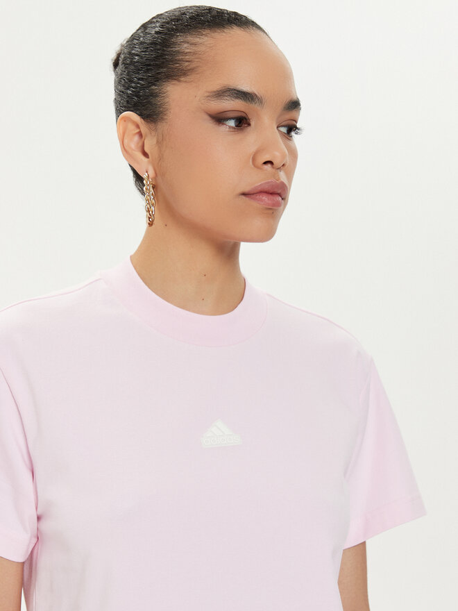 adidas adidas Marškinėliai Embroidered IS4288 Rožinė Regular Fit