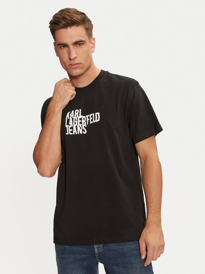 Karl Lagerfeld Jeans Karl Lagerfeld Jeans T-Shirt 246D1711 Μαύρο Regular Fit
