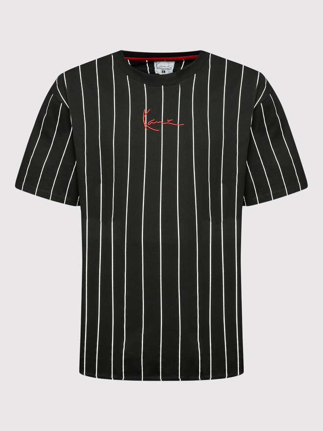 Karl Kani Karl Kani Marškinėliai Signature Pinstripe 6030153 Juoda Regular Fit