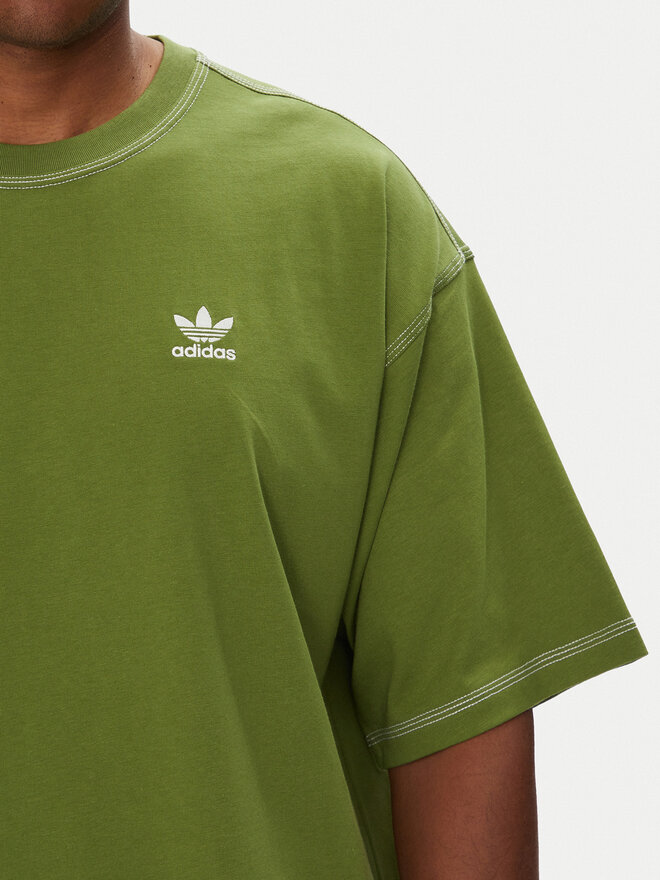 adidas adidas T-Shirt Trefoil Essentials JX5245 Grün Regular Fit