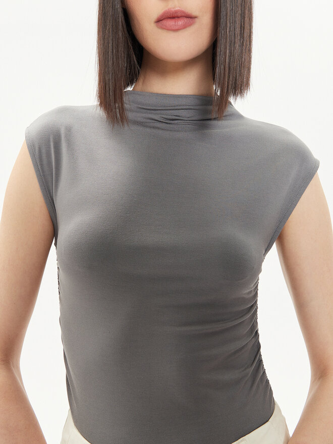 Gina Tricot Gina Tricot Топ 20883 Сірий Slim Fit