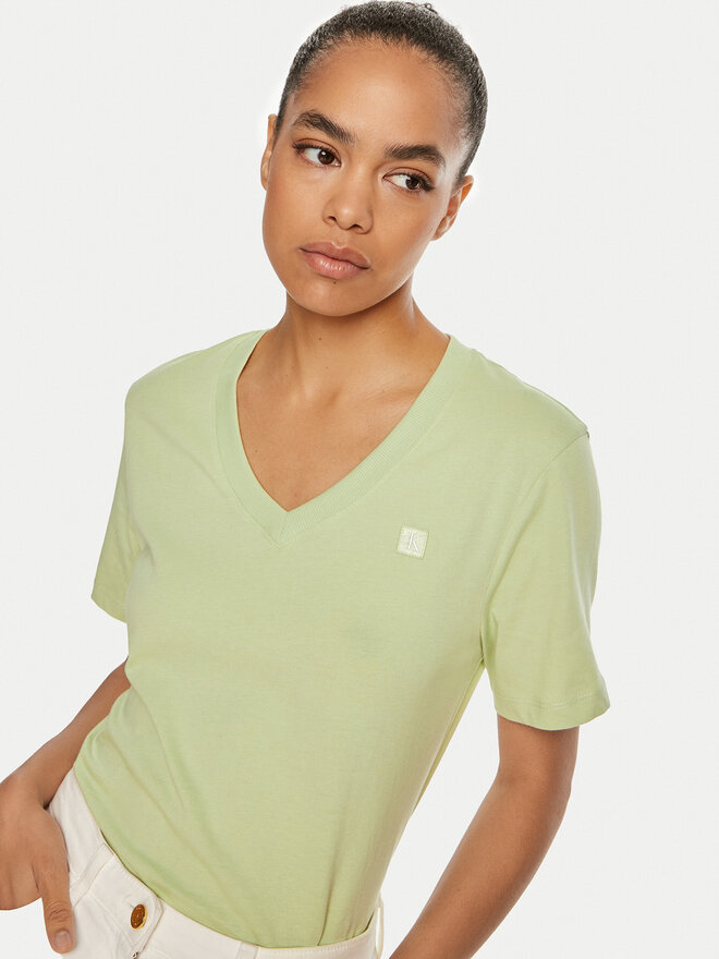 Calvin Klein Jeans Calvin Klein Jeans Camiseta Embro Badge J20J222560 Verde Regular Fit