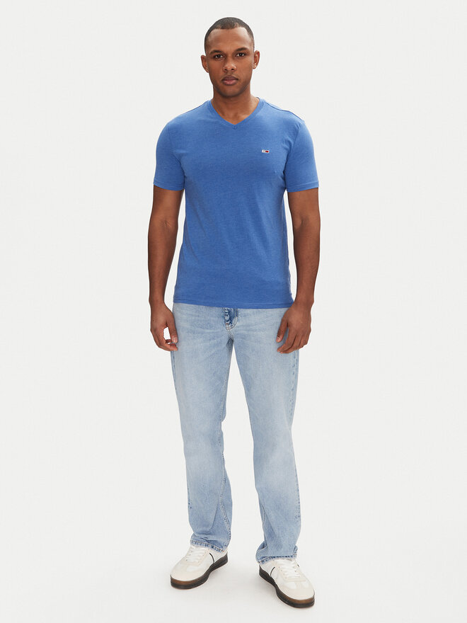 Tommy Jeans Tommy Jeans Majica Jaspe DM0DM20364 Modra Slim Fit