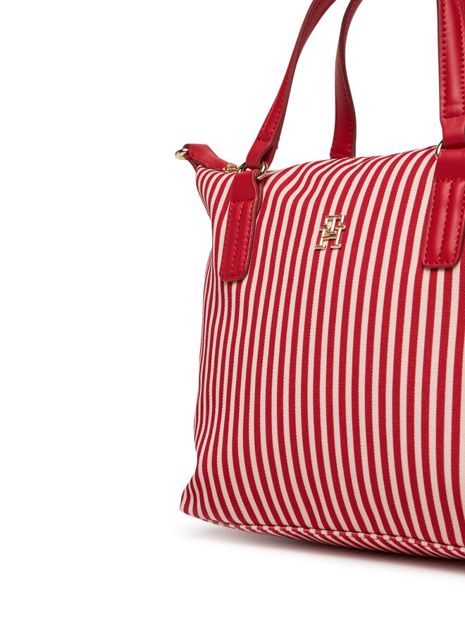 Tommy Hilfiger Torebka Tommy Hilfiger Poppy Summer Small Tote AW0AW17202 Czerwony