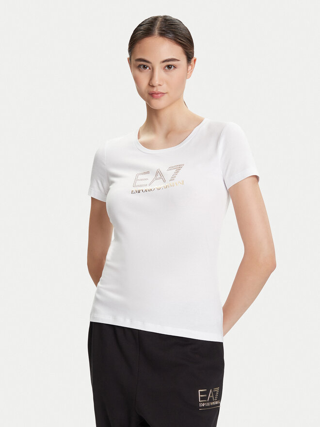 EA7 Emporio Armani EA7 Emporio Armani Camiseta 8NTT67 TJDQZ 1100 Blanco Skinny Fit
