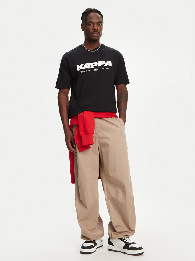 Kappa Kappa T-Shirt Nhisso 351S5MW Μαύρο Regular Fit