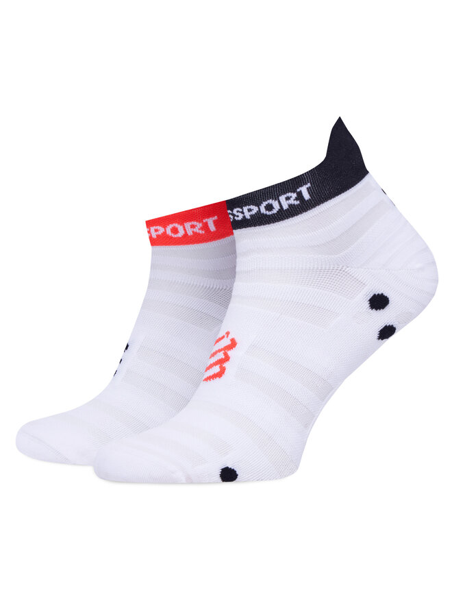 Compressport Чорапи къси унисекс Compressport Pro Racing Socks v4.0 Ultralight Run Low XU00051B Бял