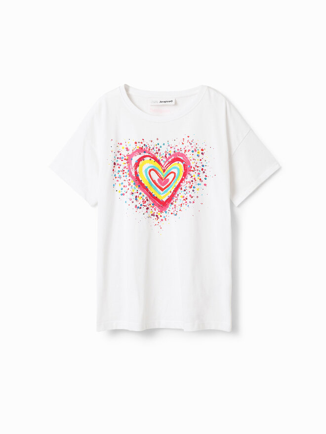 Desigual Desigual Camiseta 23SGTK20 Blanco Regular Fit