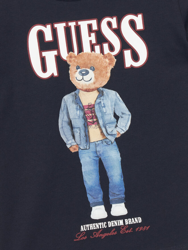 Guess Guess Футболка L6RI11 K8HM4 Cиній Regular Fit