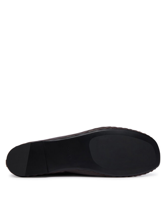Calvin Klein Ballerinas Calvin Klein Oblique Ballerina Cut Lth HW0HW03033 Dunkelrot