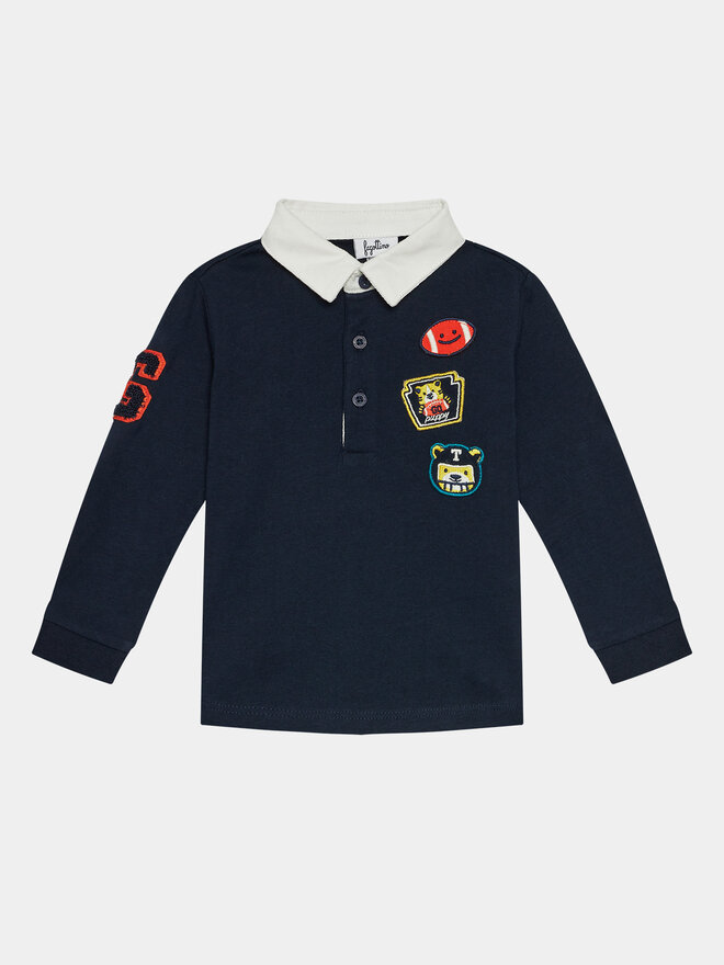 OVS OVS Pólóing 1842386 Sötétkék Regular Fit