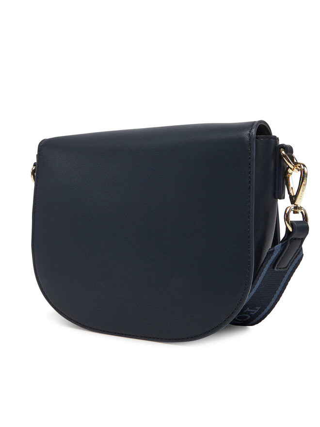 Tommy Hilfiger Kabelka Tommy Hilfiger Th Logotape Saddle Bag AW0AW17184 Tmavomodrá