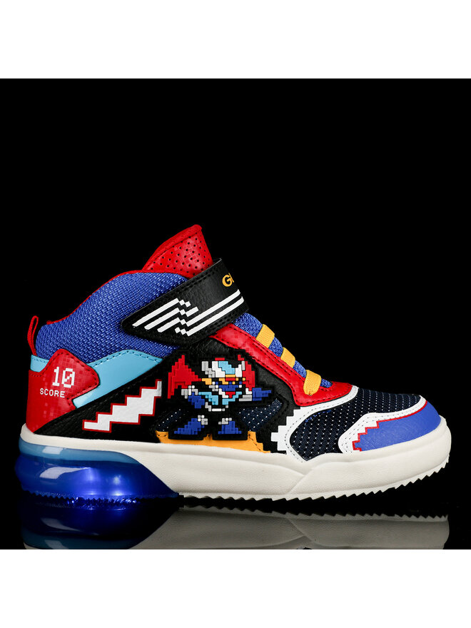 Geox J Grayjay C Kids' Sneakers - Navy/Royal Textile, Breathable Sole, For Ages 3+ - View #5
