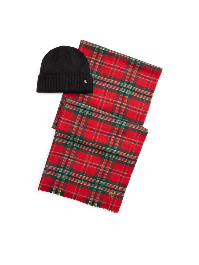 LAUREN RALPH LAUREN Set Schal und Mütze LAUREN RALPH LAUREN 454P23529004 Rot