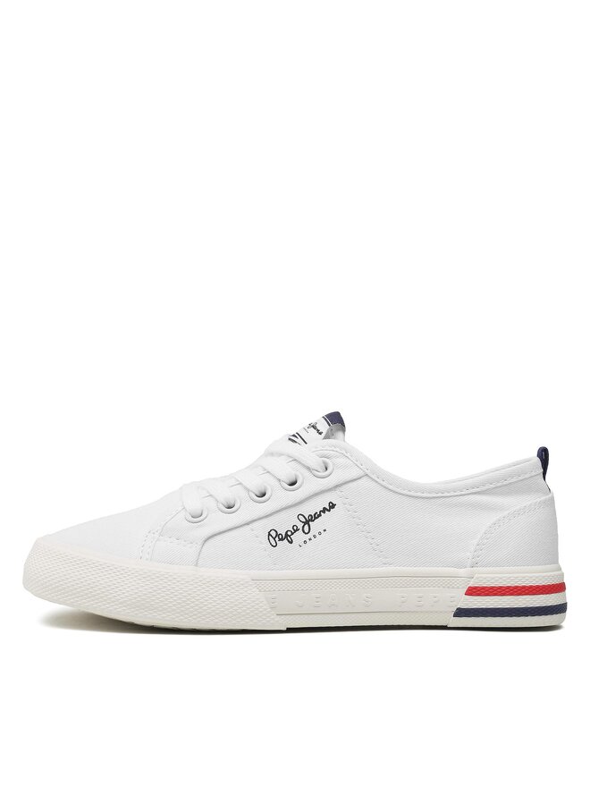 Pepe Jeans Πάνινα παπούτσια Pepe Jeans Brady Basic G PGS30561 Λευκό