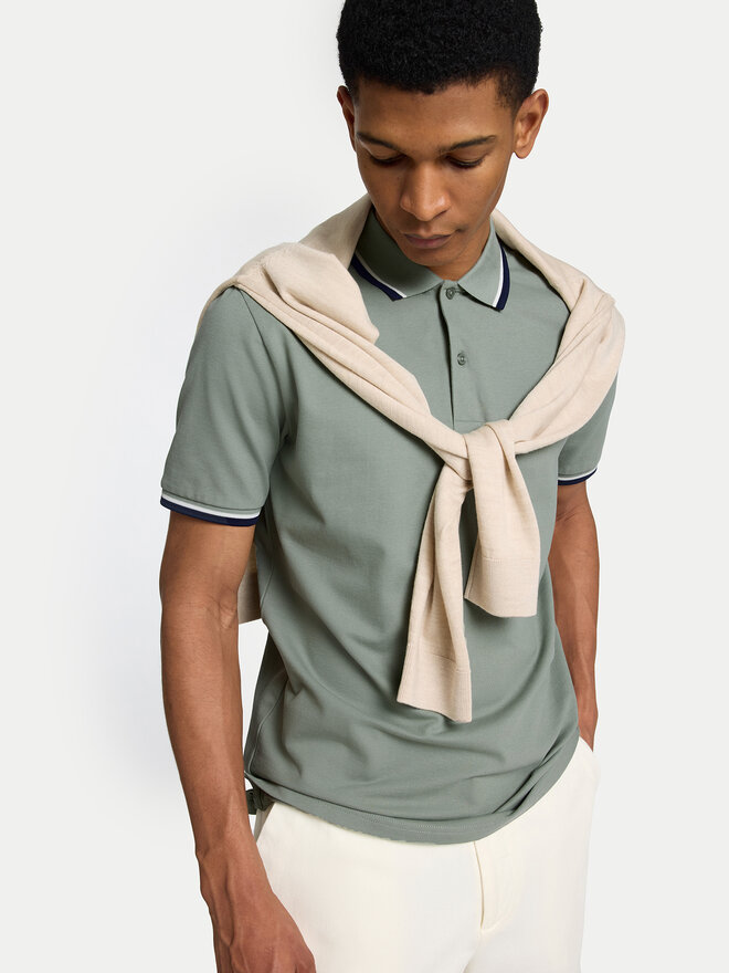 Selected Homme Selected Homme Poloshirt 16095852 Grün Slim Fit