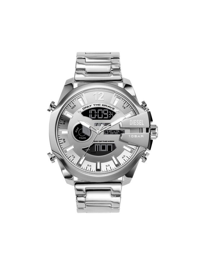 Diesel Часовник Diesel Mega Chief DZ4648 Сребрист