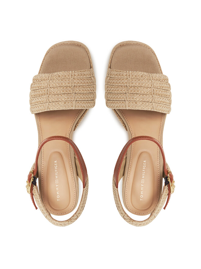 Tommy Hilfiger Espadrilles Tommy Hilfiger Rope Heel Platform Sandal FW0FW08425 Bézs
