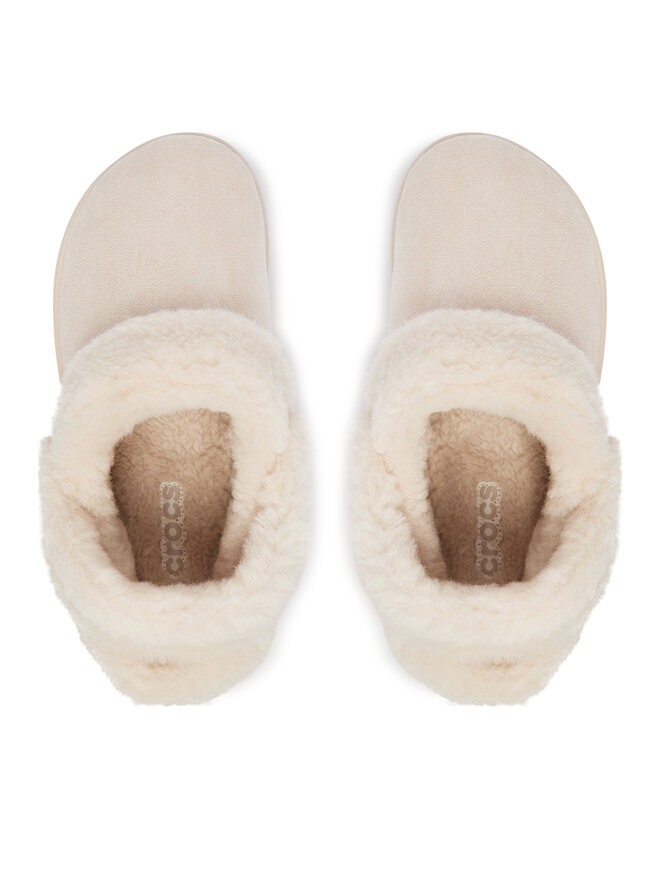 Crocs Pantoletten Crocs Classic Unfurgettable Suede Clog 212106 Creme