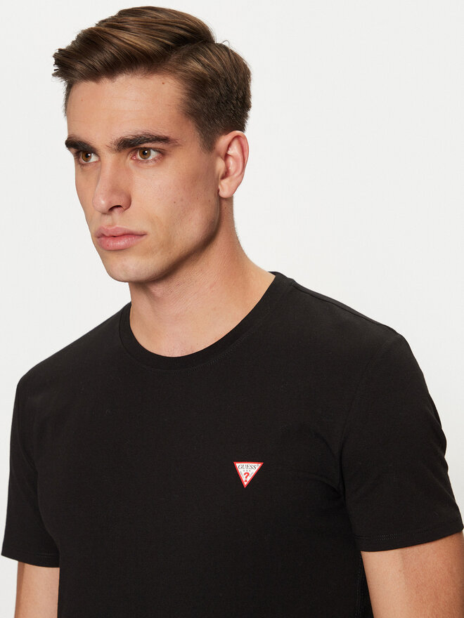 Guess Guess Marškinėliai M2YI24 J1314 Juoda Slim Fit