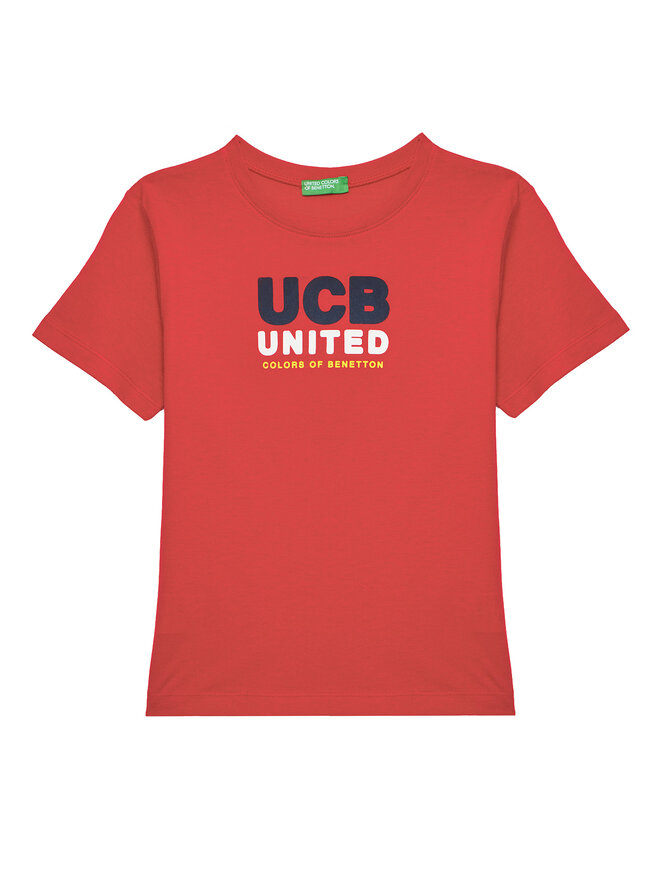 United Colors Of Benetton United Colors Of Benetton Marškinėliai 3I1XG10JO Raudona Regular Fit