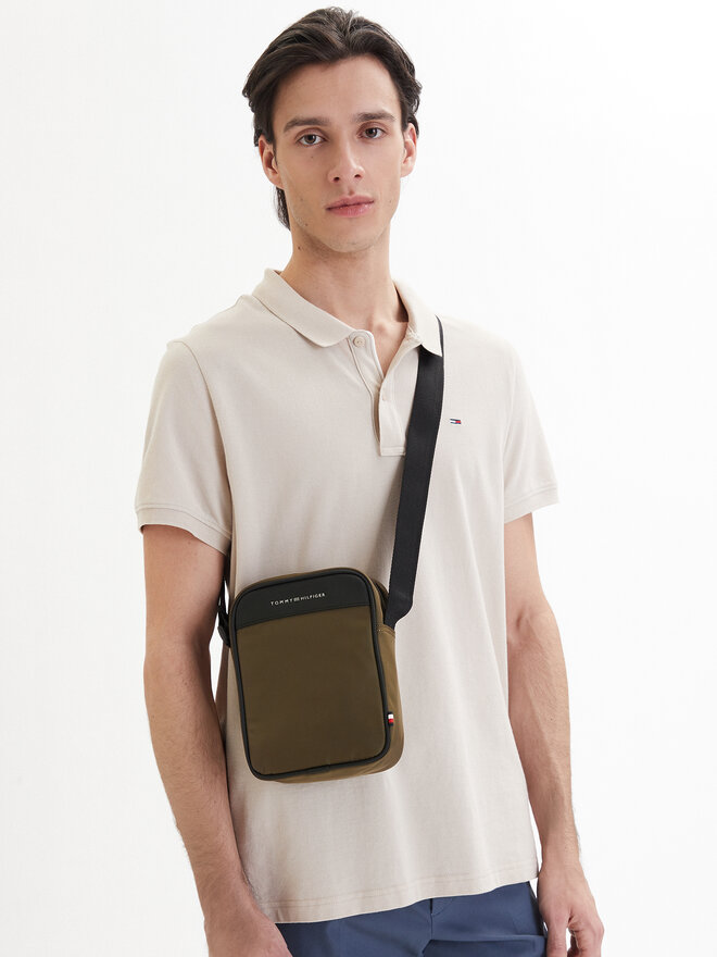 Tommy Hilfiger Umhängetasche Tommy Hilfiger Th Repreve Mini Reporter AM0AM14150 Grün