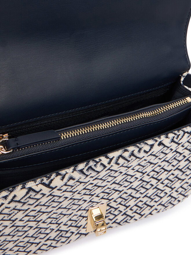 Tommy Hilfiger Handtasche Tommy Hilfiger Th Heritage Conv Crossover Jacqu AW0AW19322 Dunkelblau