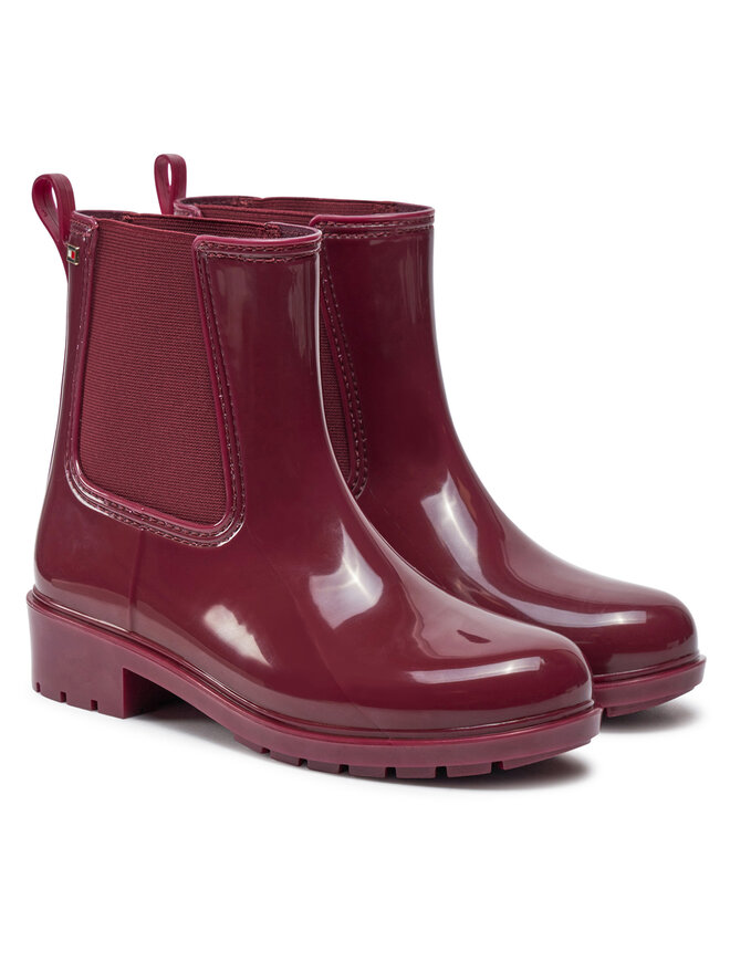 Tommy Hilfiger Wellington Tommy Hilfiger Flag Rainboot FW0FW08213 Bordeaux