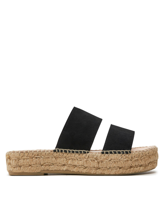 Espadrilles Manebi Hamptons Double Sole 2 Bands Sandals K 1.0 JB Schwarz eschuhe