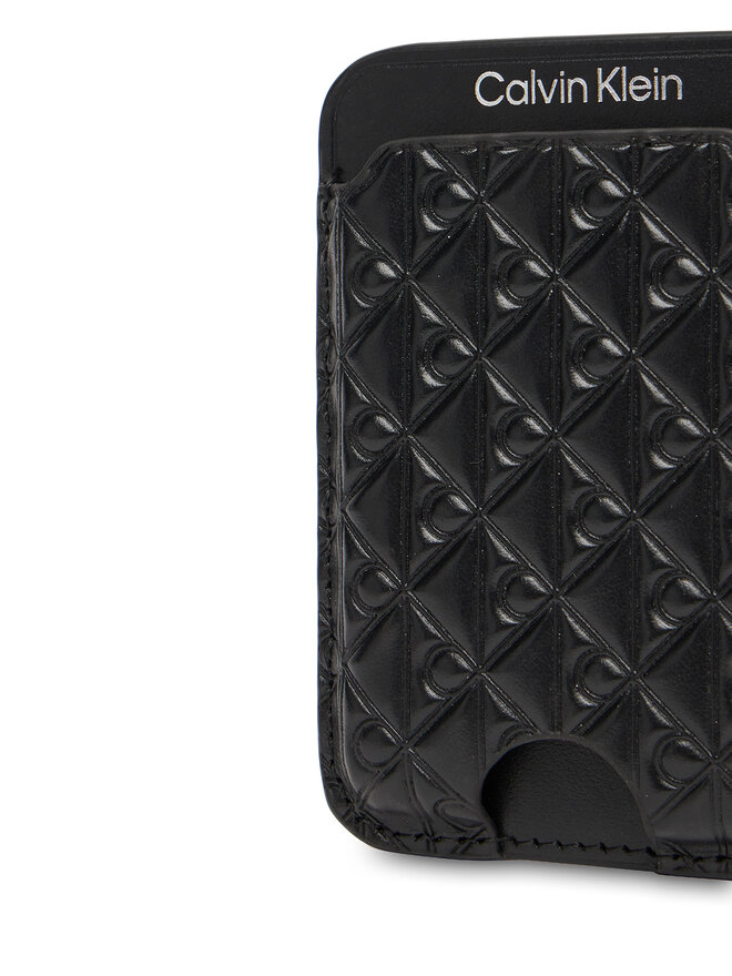 Calvin Klein Θήκη πιστωτικών καρτών Calvin Klein Aop Leather Magnetic Card Case LV04F1100G Μαύρο