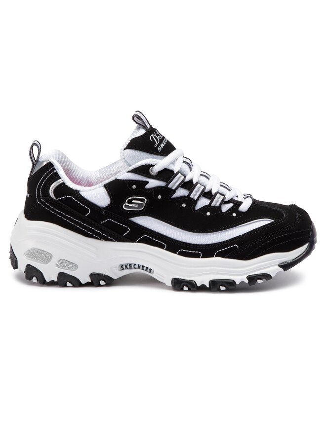Sneakers Skechers D lites Biggest Fan 11930 BKW Schwarz eschuhe