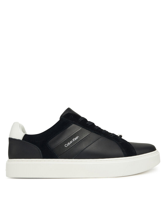 Calvin Klein Sneakers Calvin Klein Classic Cupsole Laceup Tape Lth YM0YM01430 Nero