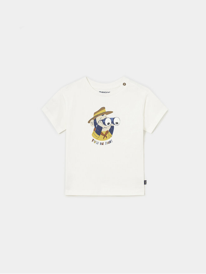 Mayoral Mayoral Camiseta 1018 Écru Regular Fit