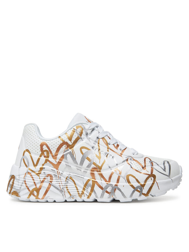 Skechers Αθλητικά Skechers Uno Lite-Metallic Love 314067L/WTGD Λευκό
