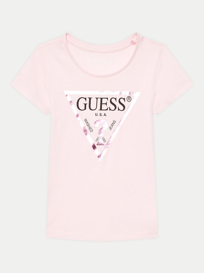 Guess Guess Marškinėliai K73I56 K8HM0 Rožinė Regular Fit