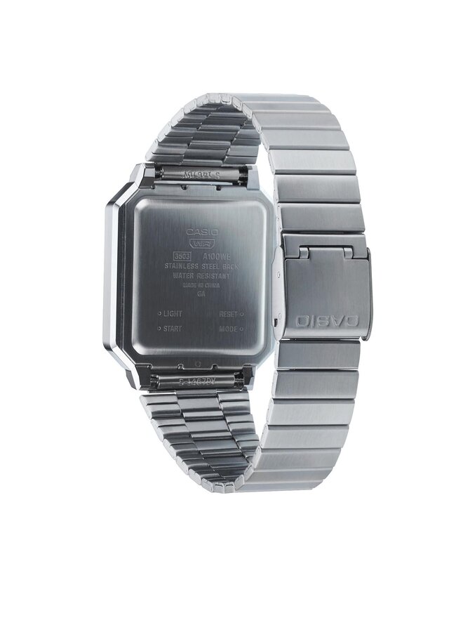 Casio Zegarek Casio Vintage A100WE-7BEF Srebrny