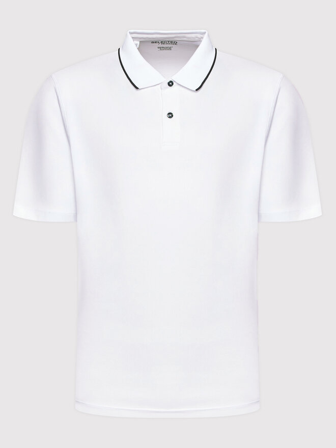 Selected Homme Selected Homme Poloshirt Leroy 16082844 Weiß Regular Fit