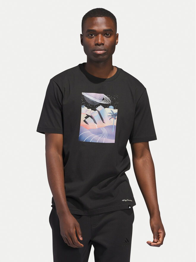 adidas adidas Marškinėliai All Day I Dream About Summer JI9417 Juoda Regular Fit