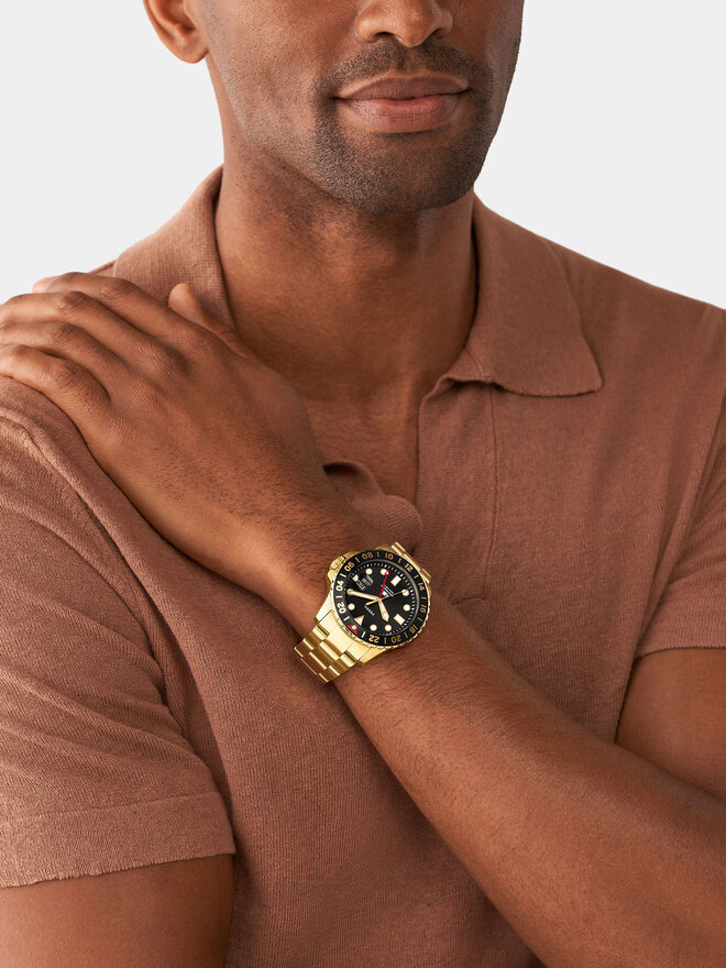 Fossil Laikrodis Fossil Blue FS5990 Auksinė