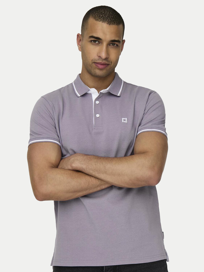 Only & Sons Only & Sons Polo marškinėliai Fletcher 22024827 Violetinė Regular Fit