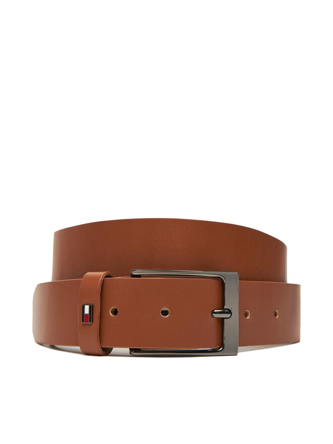 Tommy Hilfiger Cinturón para hombre Tommy Hilfiger Layton 3.5 Ext AM0AM13016 Marrón