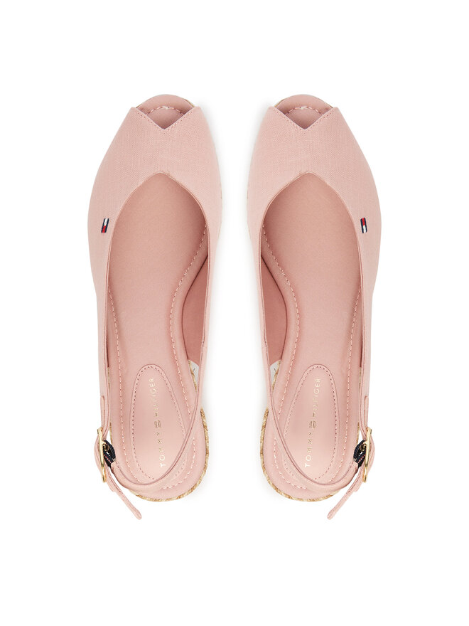 Tommy Hilfiger Espadrilles Tommy Hilfiger Mid Wedge Espad Slingback Speck FW0FW09472 Rosa